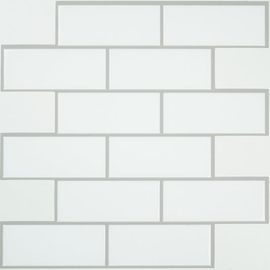 York Wallcoverings RoomMates Tiles Classic Subway Industrial Graphics Whites and Off-Whites  Wallpaper - TIL3459FLT