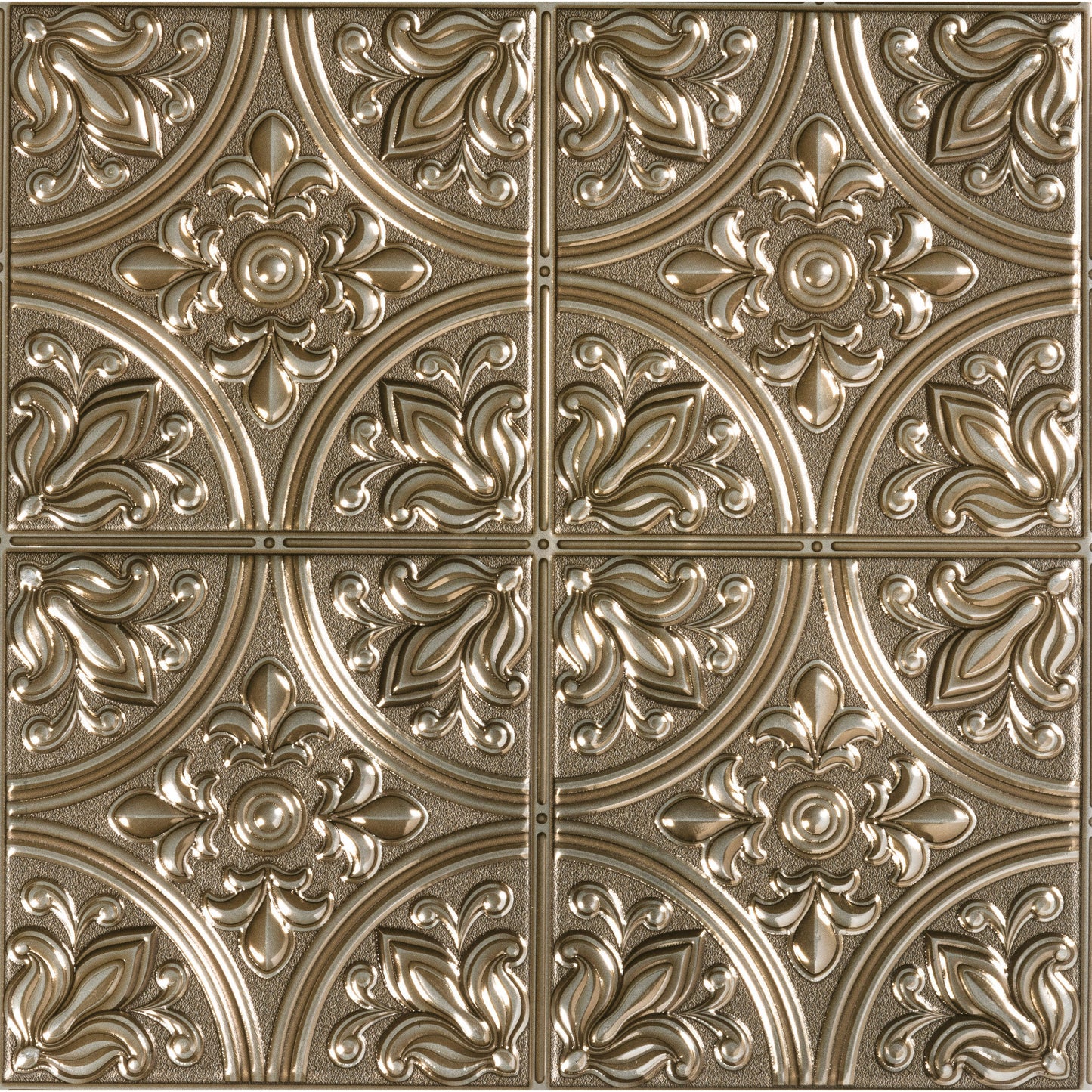 York Wallcoverings RoomMates Tin Gold Peel and Stick Tile Backsplash Industrial Graphics Metallics  Wallpaper - TIL4625FLT
