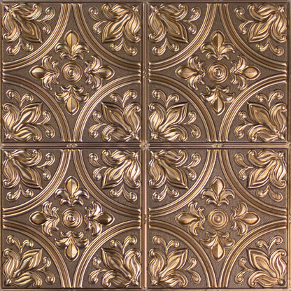 York Wallcoverings Web Peel and Stick Murals Tin Tile Copper Peel and Stick Backsplash Industrial Graphics Metallics  Wallpaper - TIL4873FLT