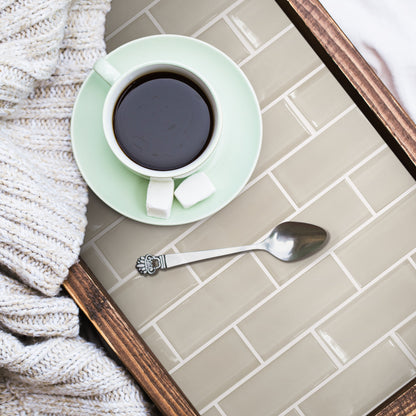 York Wallcoverings RoomMates Taupe Seaglass Sticktile Industrial Graphics Neutrals  Wallpaper - TIL4982FLT