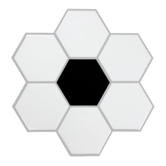 York Wallcoverings RoomMates Large Hexagon Sticktile Industrial Graphics Blacks  Wallpaper - TIL4987FLT