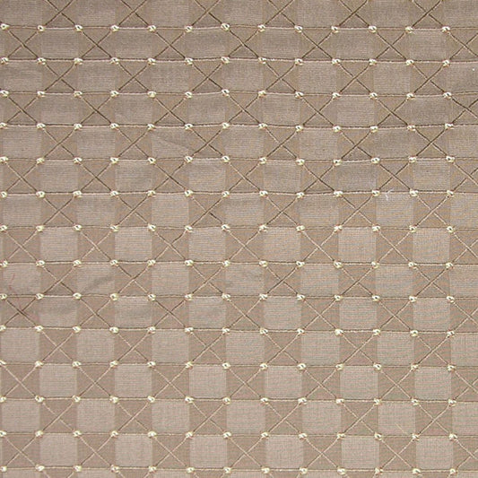 SCALAMANDRE OUTLET  FABRIC ALL SQUARE  FABRIC KHAKI   - TI 00072987