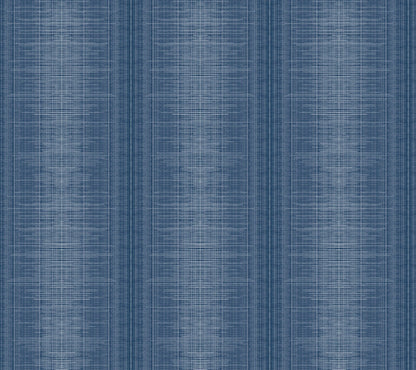 York Wallcoverings Inspired by Color Silk Weave Stripe Navy Wallpaper  Stripes Blues   - TL1962
