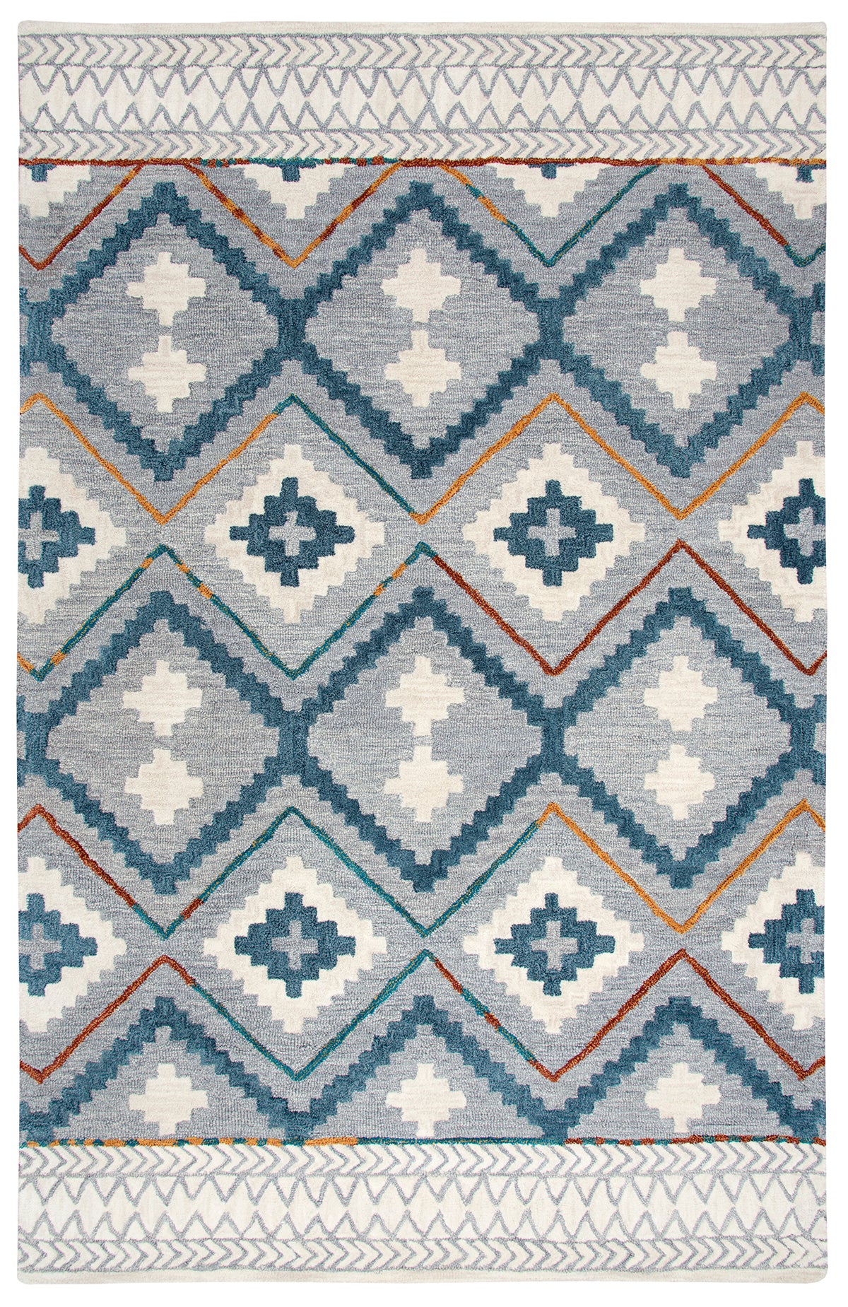 Rug in rustic lodge style, 9' x 12'.
