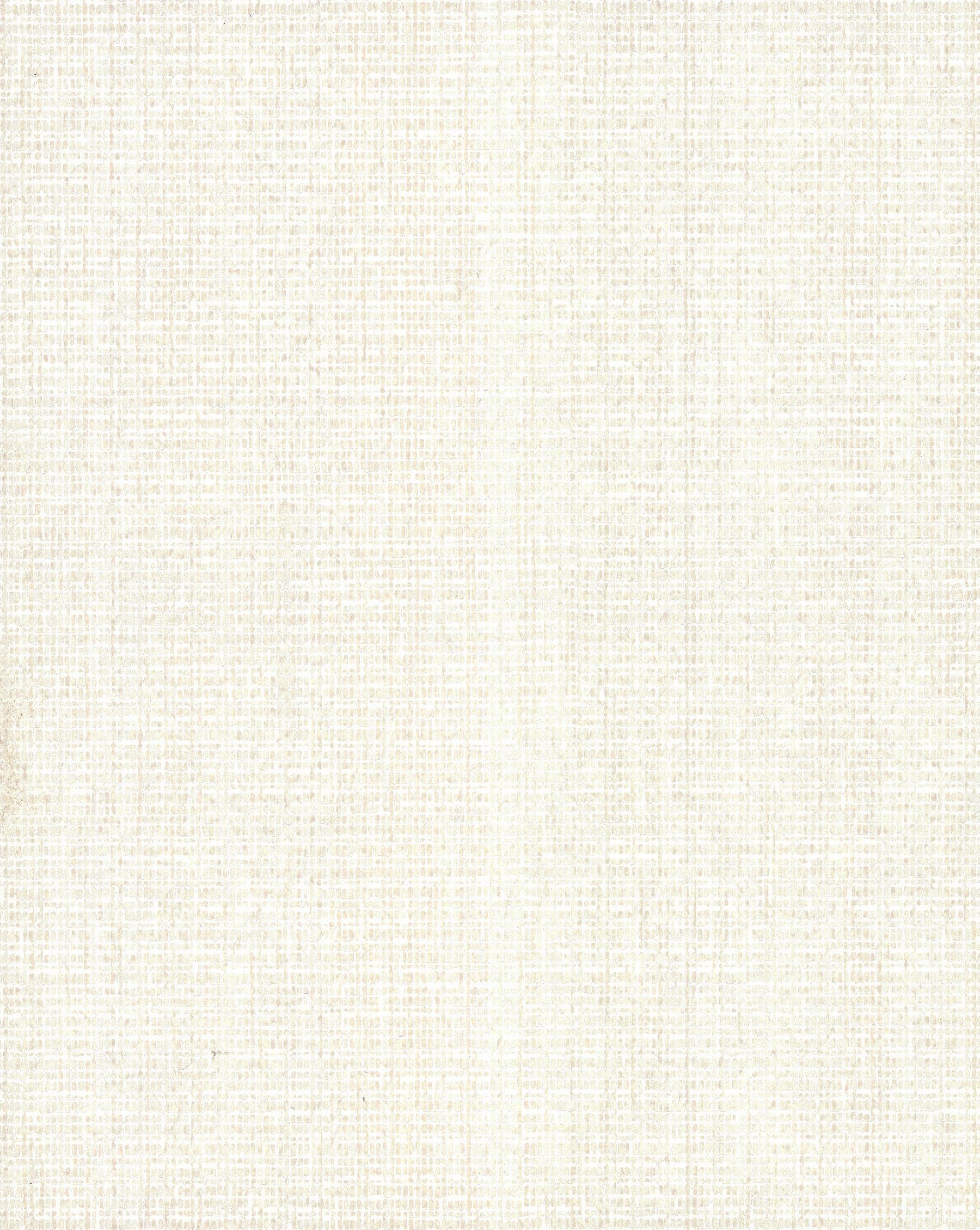 White linen-textured wallpaper with a subtle woven grid pattern in whites and off-whites.
