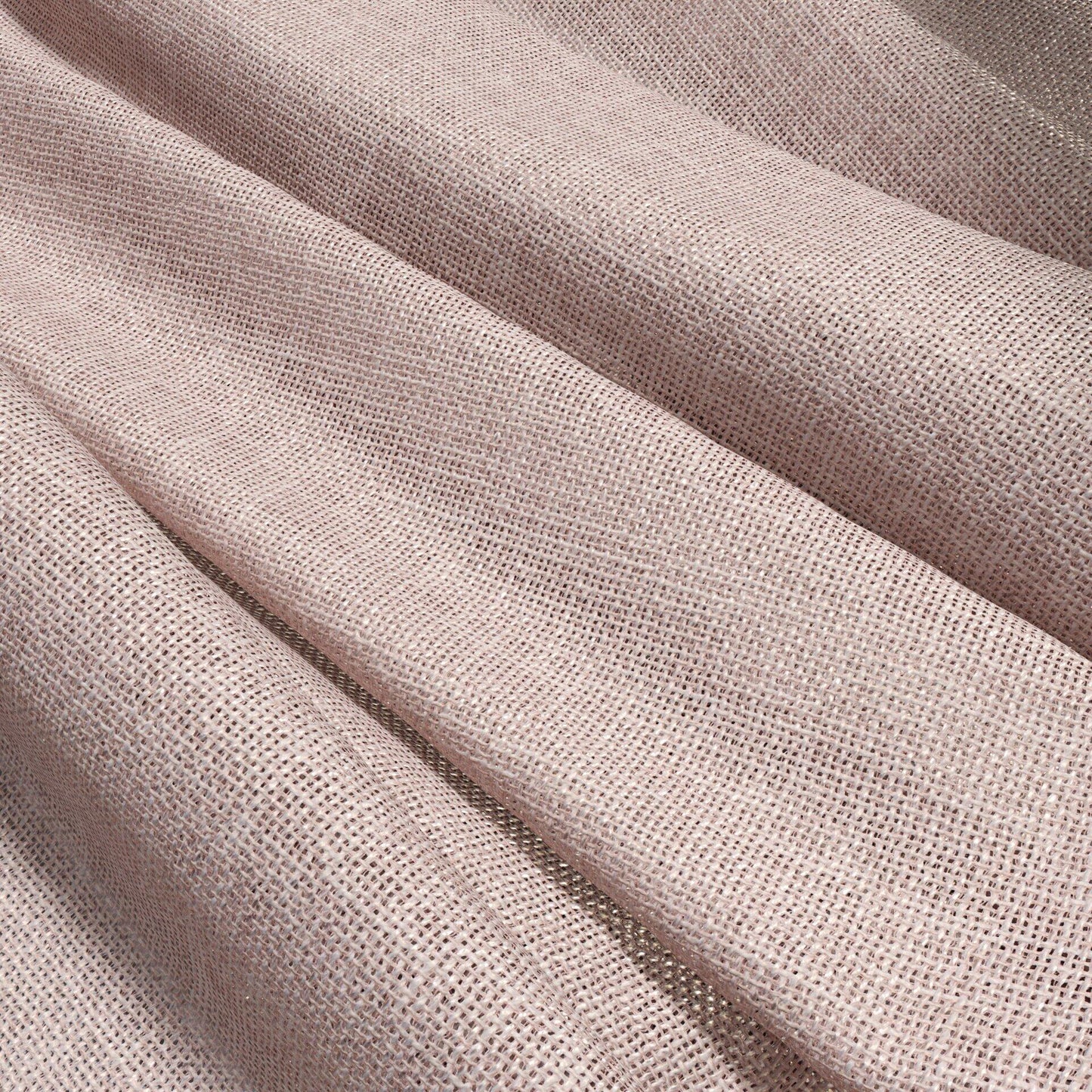 Soft dusty pink linen-textured fabric with a subtle weave and draped folds.
