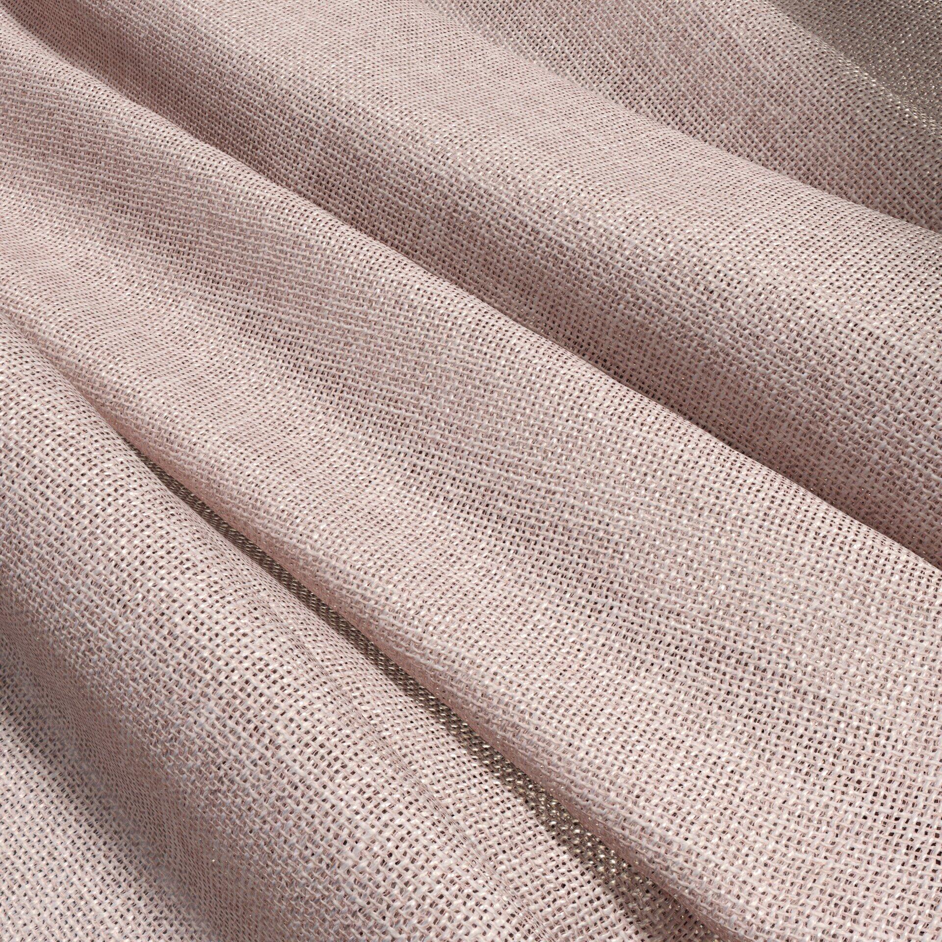 Soft dusty pink linen-textured fabric with a subtle weave and draped folds.