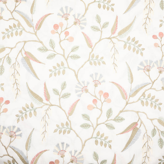 STOUT TEXTILES  MULTIPURPOSE,EMBROIDERIES TRANSITIONAL,, FLORAL SAGE   - TOUC-2