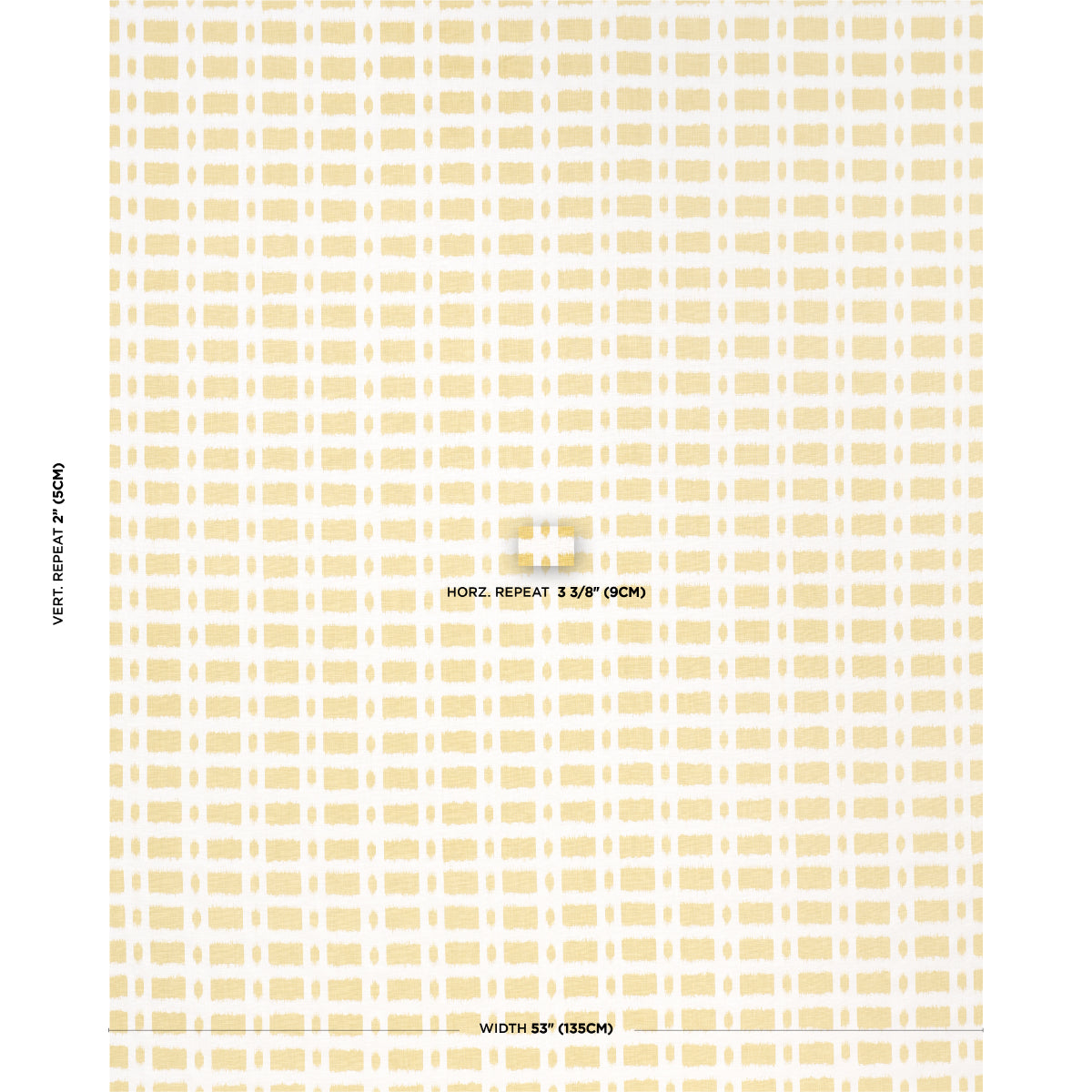 Beige grid pattern of pale yellow rounded rectangles, repeating across a light fabric or wallpaper-like surface.