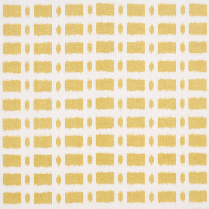 Golden mustard brushstroke rectangles in a neat grid; painterly abstract wallpaper or textile pattern.