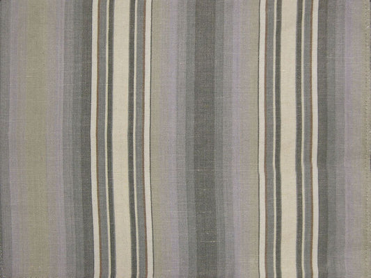 SCALAMANDRE OUTLET  FABRIC CALETTE STRIPE  FABRIC CHARCOAL MULTI   - TO 00013999