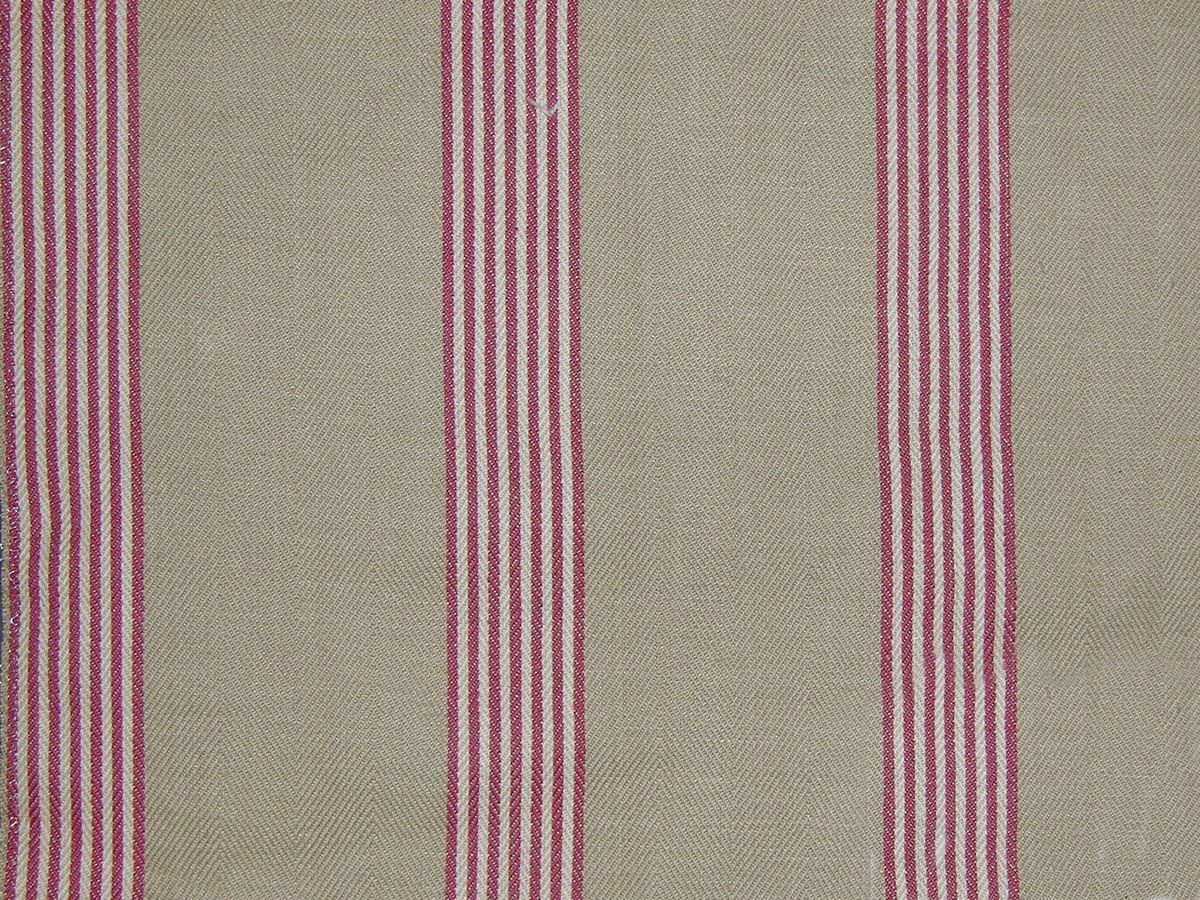 SCALAMANDRE OUTLET  FABRIC SOLINE STRIPE  FABRIC RED MULTI   - TO 00024002