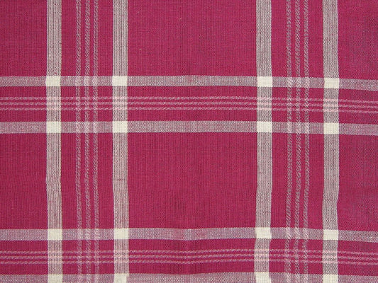 SCALAMANDRE OUTLET  FABRIC VERITY CHECK  FABRIC RED, MULTI   - TO 00024003