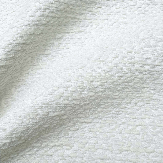 JF Fabrics Inside Out, JF Fabrics TRAVEL 91 Fabric Plain,Texture White, Cream  Chenille, Outdoor - 9030791 J9201