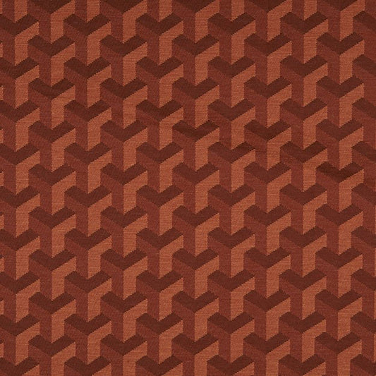 JF Fabrics Crypton TRENTON 29 Fabric Contemporary,Geometric Orange,Rust  Jacquard,Texture - 5740029 J6861