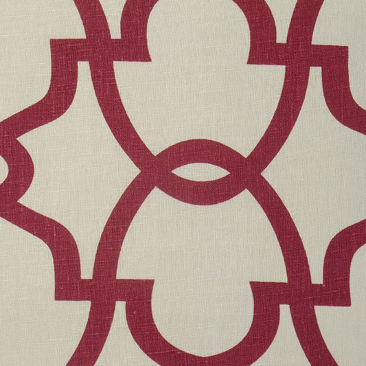 JF Fabrics TROLLEY 47 Fabric Transitional,Contemporary,Geometric Burgundy,Red,Creme,Beige  Linen,Print,Linen Texture - 5075147 J6001