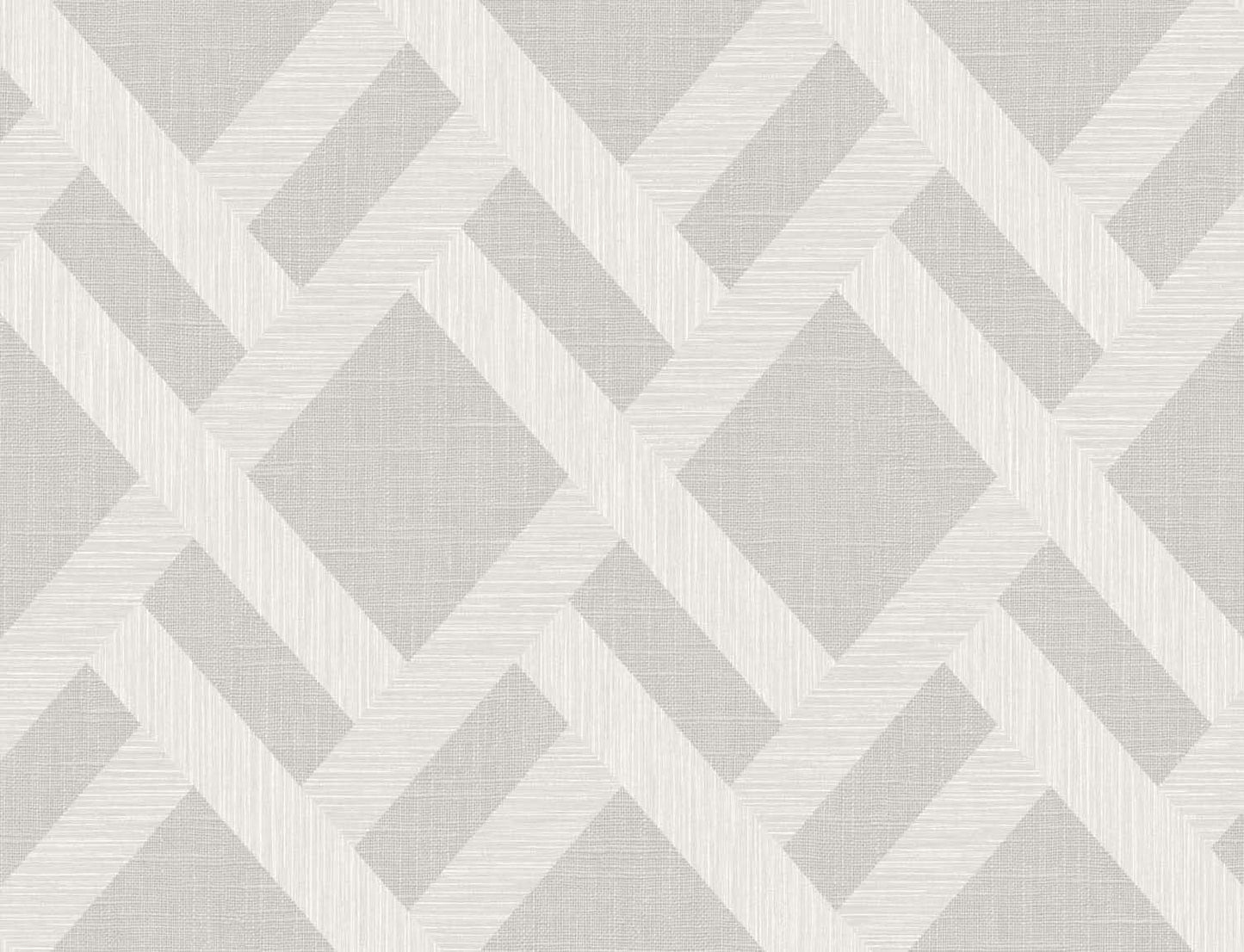 Seabrook Designs Even More Textures Linen Trellis Trellis Contemporary Grey Satin Sidewall - TS80808