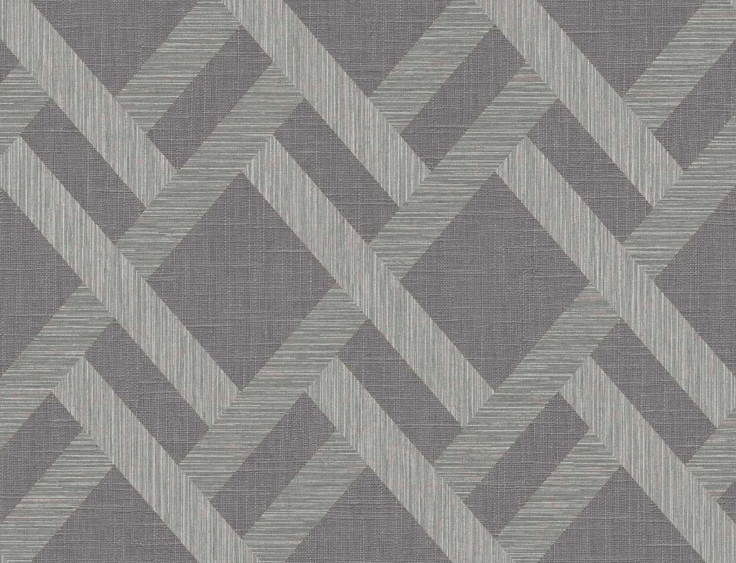 Seabrook Designs Even More Textures Linen Trellis Trellis Contemporary Grey Satin Sidewall - TS80818