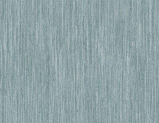 Seabrook Designs Even More Textures Vertical Stria Stria Contemporary Teal Metallic Sidewall - TS80904