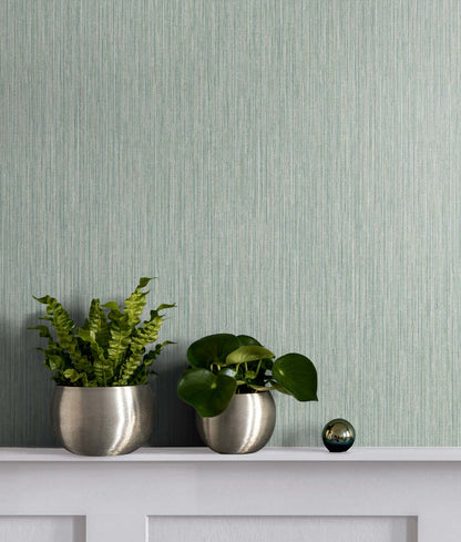 Seabrook Designs Even More Textures Vertical Stria Stria Contemporary Green Matte  - TS80924