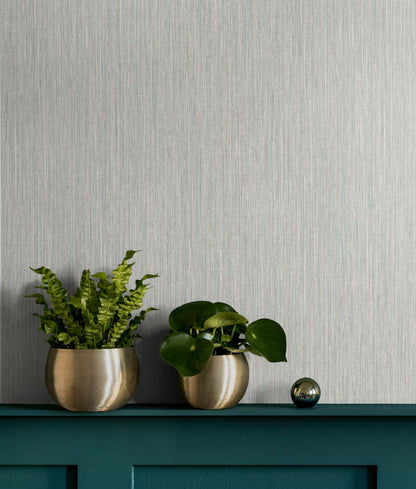 Seabrook Designs Even More Textures Vertical Stria Stria Contemporary Grey Matte  - TS80938