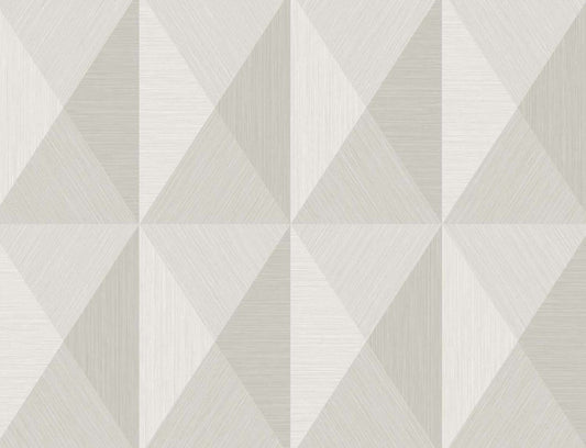 Seabrook Designs Even More Textures Pinnacle Geometric Contemporary Grey Matte Sidewall - TS81608