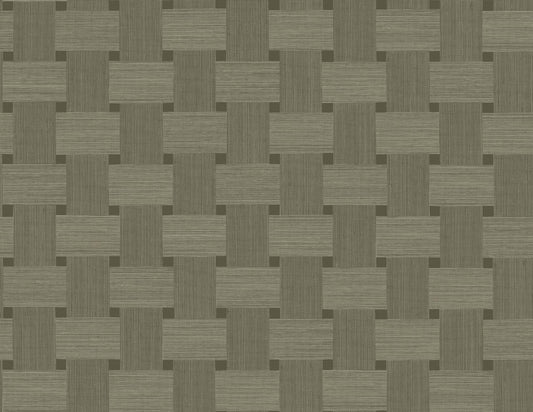 Seabrook Designs Even More Textures Basketweave Weave Contemporary Brown Matte Sidewall - TS81815