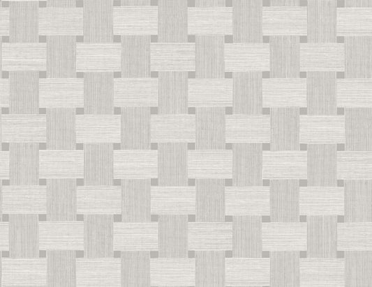 Seabrook Designs Even More Textures Basketweave Weave Contemporary Grey Matte Sidewall - TS81818