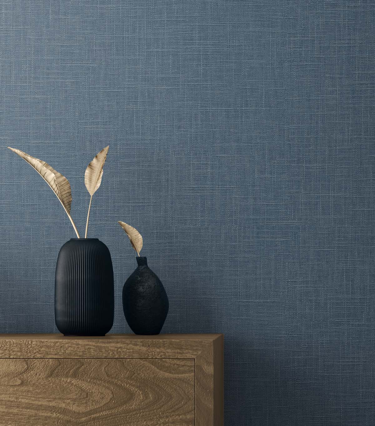 Seabrook Designs Even More Textures Myrna Linen Linen Contemporary Blue Matte  - TS81902