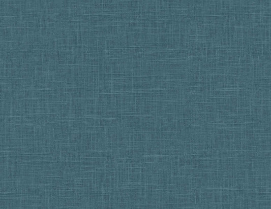 Seabrook Designs Even More Textures Myrna Linen Linen Contemporary Blue Matte Sidewall - TS81904