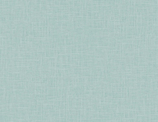 Seabrook Designs Even More Textures Myrna Linen Linen Contemporary Teal Matte Sidewall - TS81914