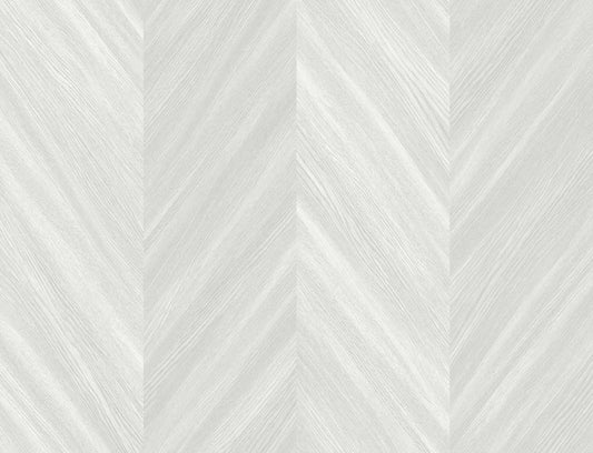 Seabrook Designs Even More Textures Chevron Wood Chevron Contemporary Off-White Matte Sidewall - TS82100