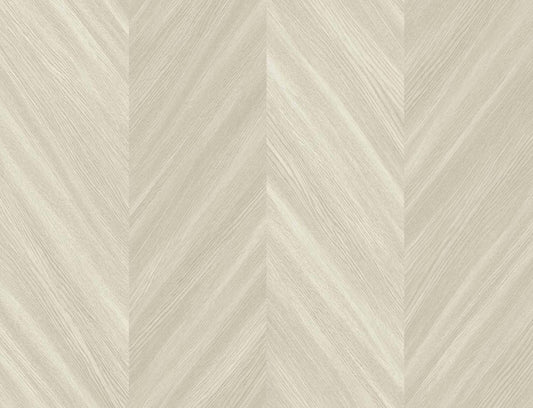 Seabrook Designs Even More Textures Chevron Wood Chevron Contemporary Off-White Matte Sidewall - TS82106