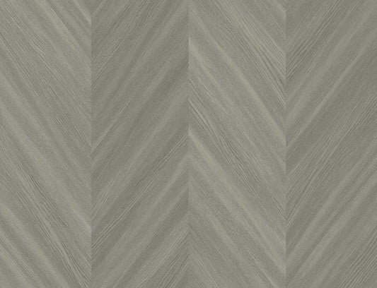 Seabrook Designs Even More Textures Chevron Wood Chevron Contemporary Brown Matte Sidewall - TS82107