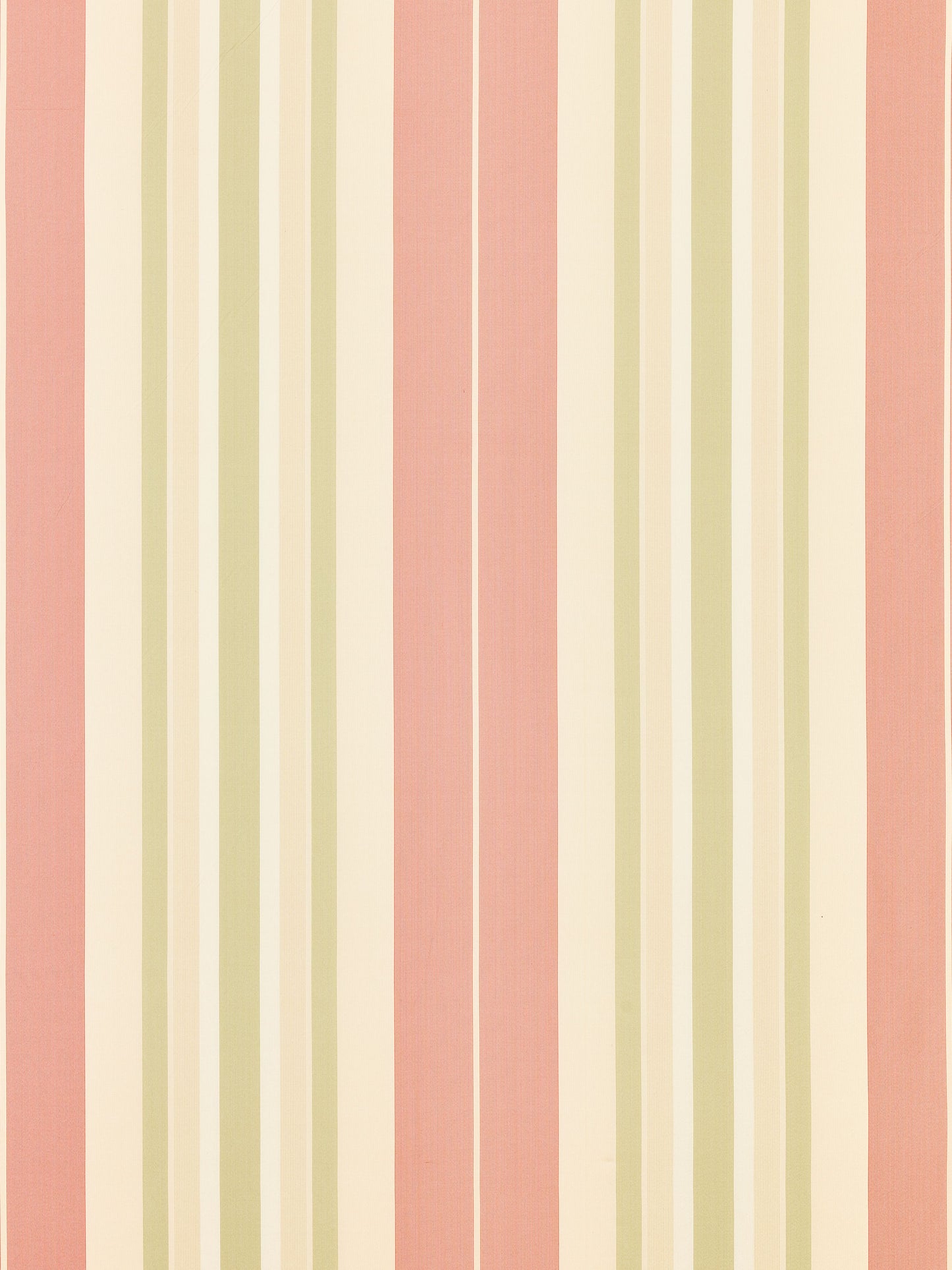 SCALAMANDRE  DEANNA STRIPE FABRIC ROSE/GREEN   - TT 00010016