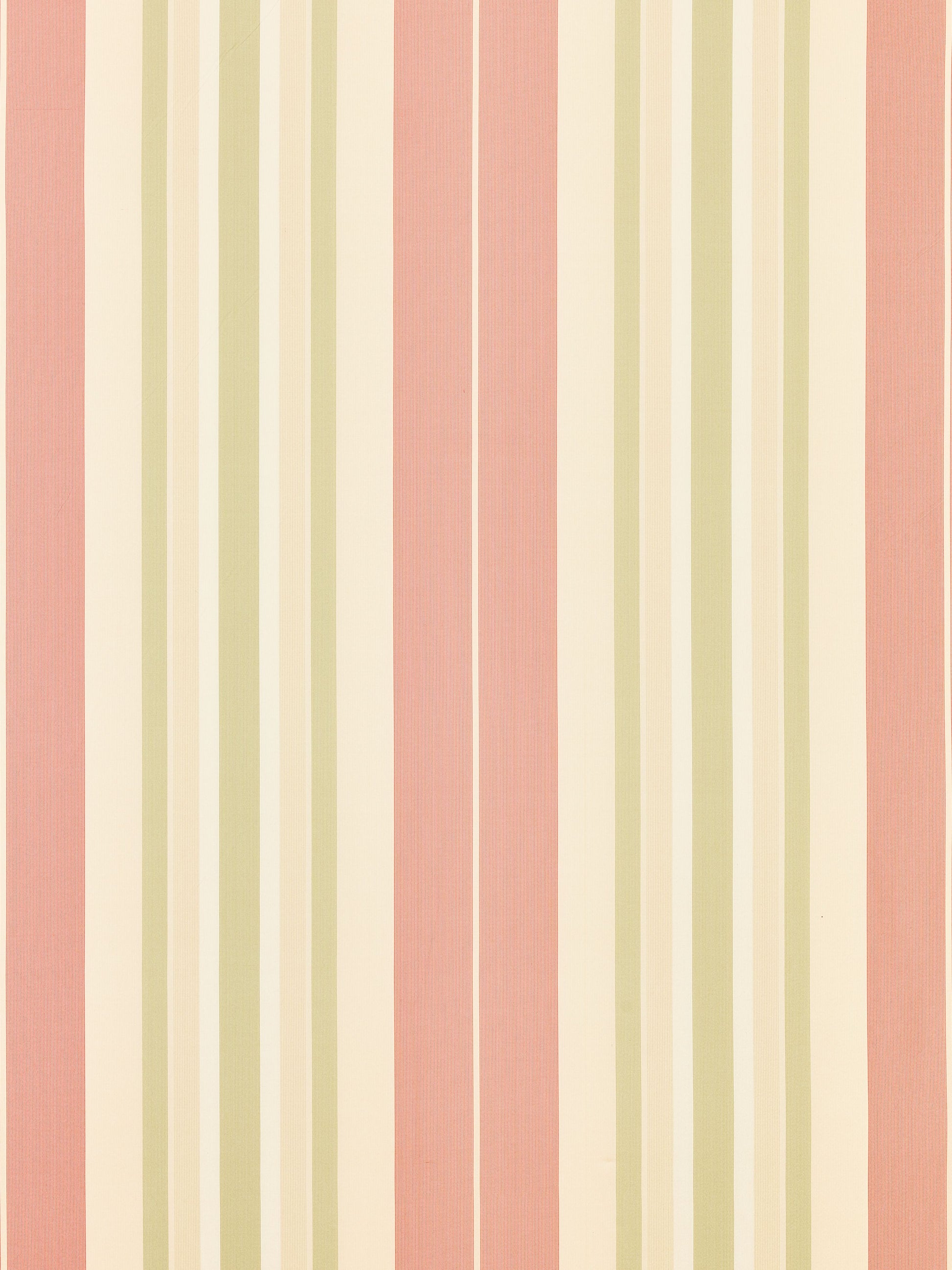 SCALAMANDRE  DEANNA STRIPE FABRIC ROSE/GREEN   - TT 00010016