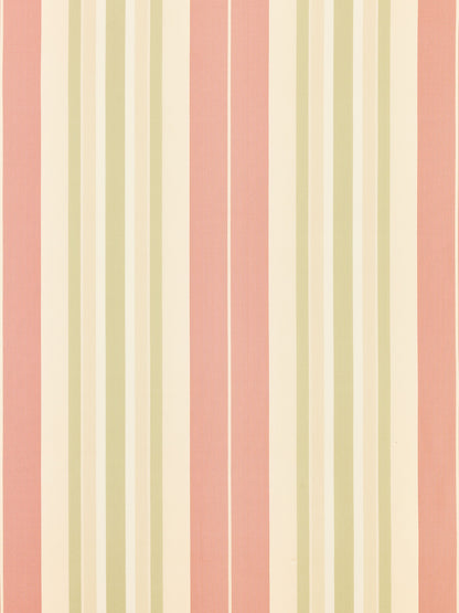 SCALAMANDRE  DEANNA STRIPE FABRIC ROSE/GREEN   - TT 00010016 NEW SKU # TT00160001