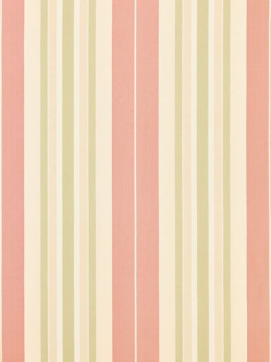 SCALAMANDRE  DEANNA STRIPE FABRIC ROSE/GREEN   - TT 00010016