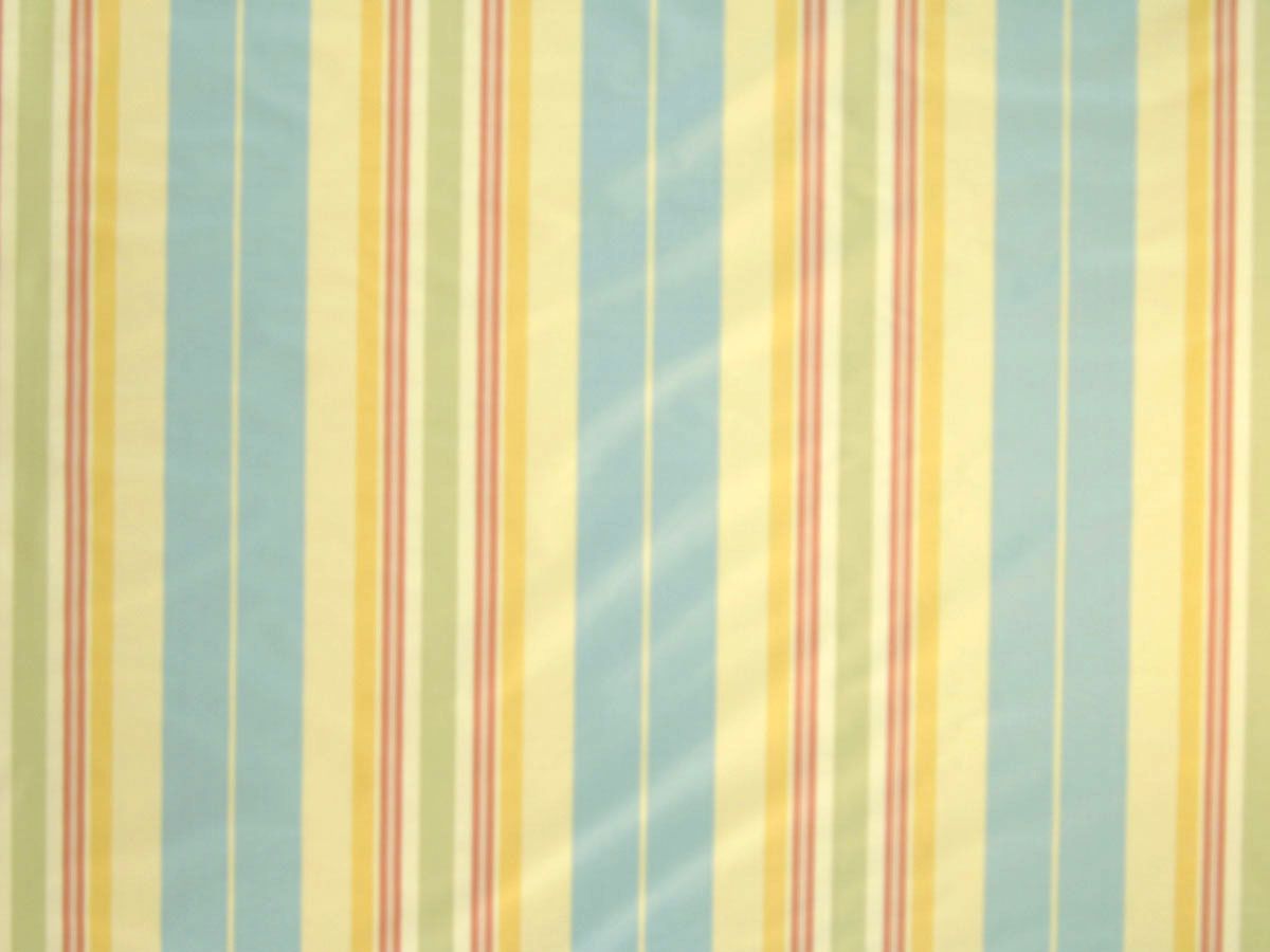 SCALAMANDRE  ASHLEY STRIPE FABRIC BLUE, GOLD & BEIGE   - TT 00010024