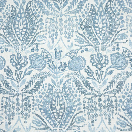 STOUT TEXTILES  MULTIPURPOSE,PRINT TRANSITIONAL,, FLORAL PORCELAIN,WEDGEWOOD   - TUCK-1