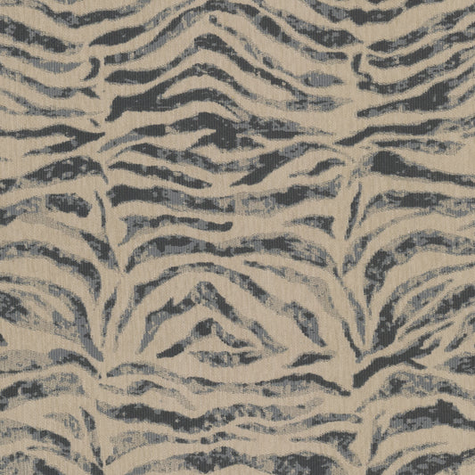 STOUT TEXTILES  UPHOLSTERY,CHENILLE TRADITIONAL, ANIMAL SKIN BLACK/TAN   - TUSC-1