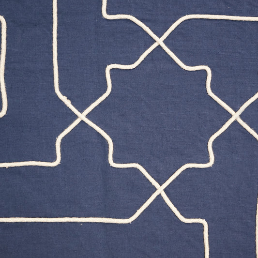 JF Fabrics JF Studio TWINE 68 Fabric Traditional,Transitional,Contemporary,Geometric Blue,Creme,Beige,Offwhite  Embroidery,Linen,Texture,Linen Texture - 5480168 SJ101