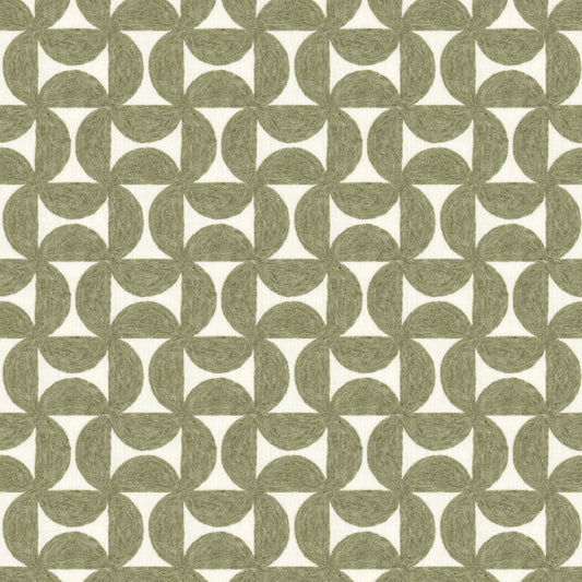 STOUT TEXTILES  MULTIPURPOSE,EMBROIDERIES TRANSITIONAL,, GEOMETRIC DILL   - TYRO-1