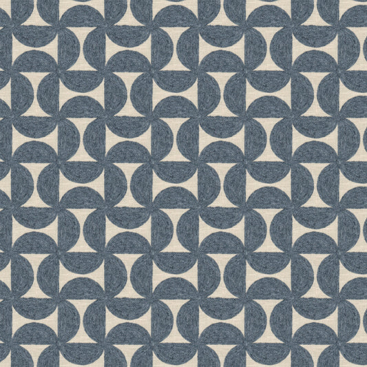 STOUT TEXTILES  MULTIPURPOSE,EMBROIDERIES TRANSITIONAL,, GEOMETRIC PORCELAIN,WEDGEWOOD   - TYRO-2