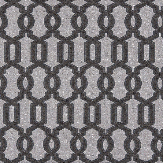 JF Fabrics TYSON 98 Fabric Traditional,Transitional,Contemporary,Geometric Black,Grey/Silver  Jacquard,Texture - 5949598 J7731
