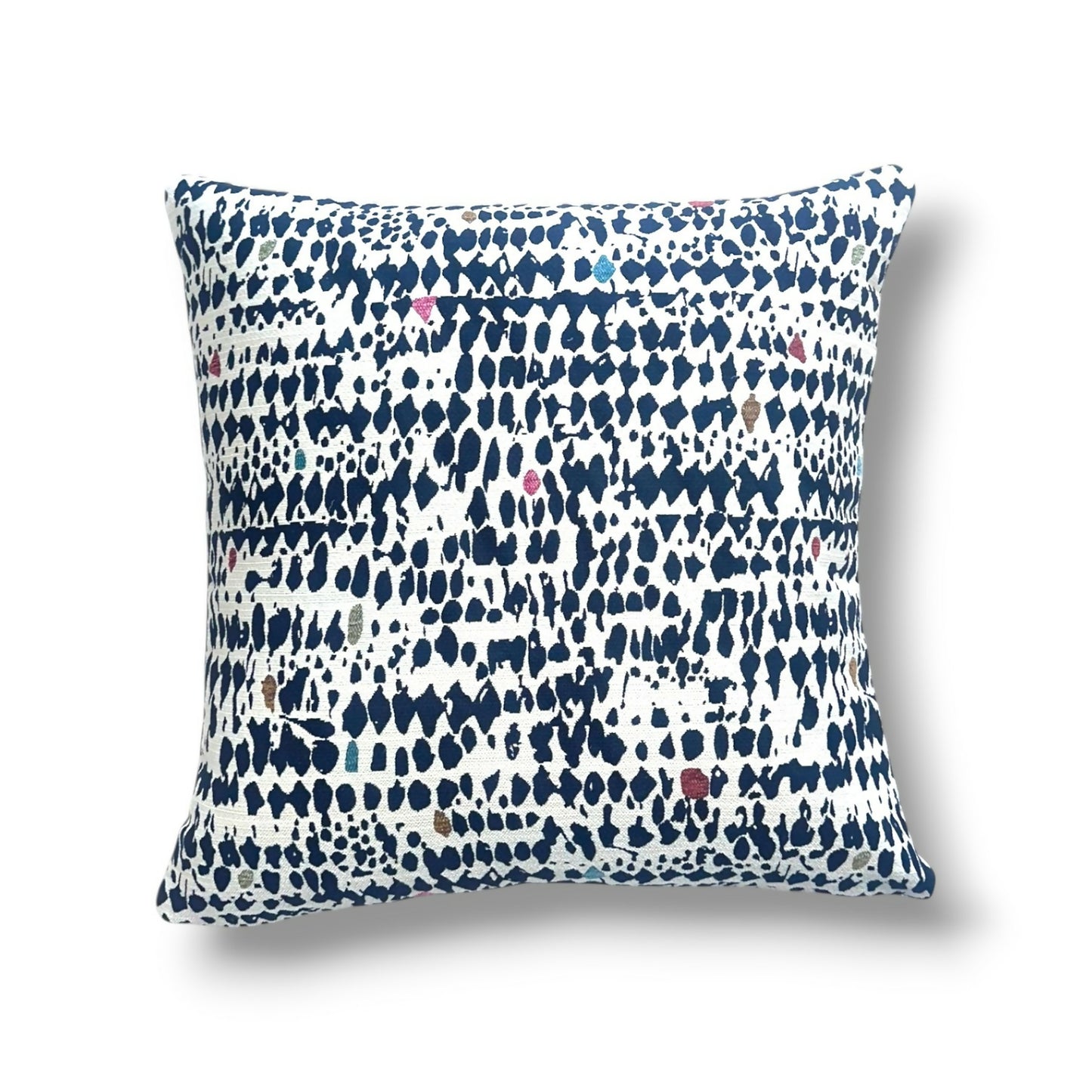 20" Black, Ivory, Multi-Color Chenille Pillow Cover in Regal Fabrics R-Relic Black Fabric