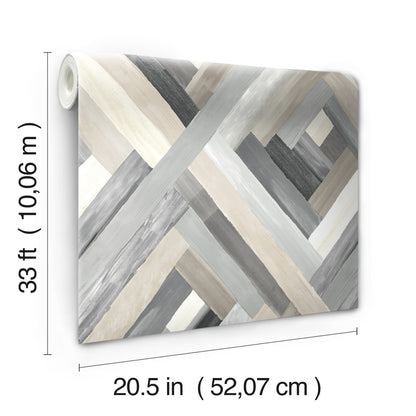 York Wallcoverings Urban Digest Wynwood Geometric Grey Wallpaper  Geometrics Greys   - UC3834