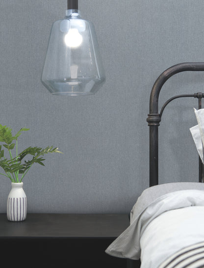 York Wallcoverings Urban Digest Purl One Denim Wallpaper Traditional Stripes Blues   - UD2511N