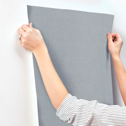 York Wallcoverings Urban Digest Purl One Denim Wallpaper Traditional Stripes Blues   - UD2511N