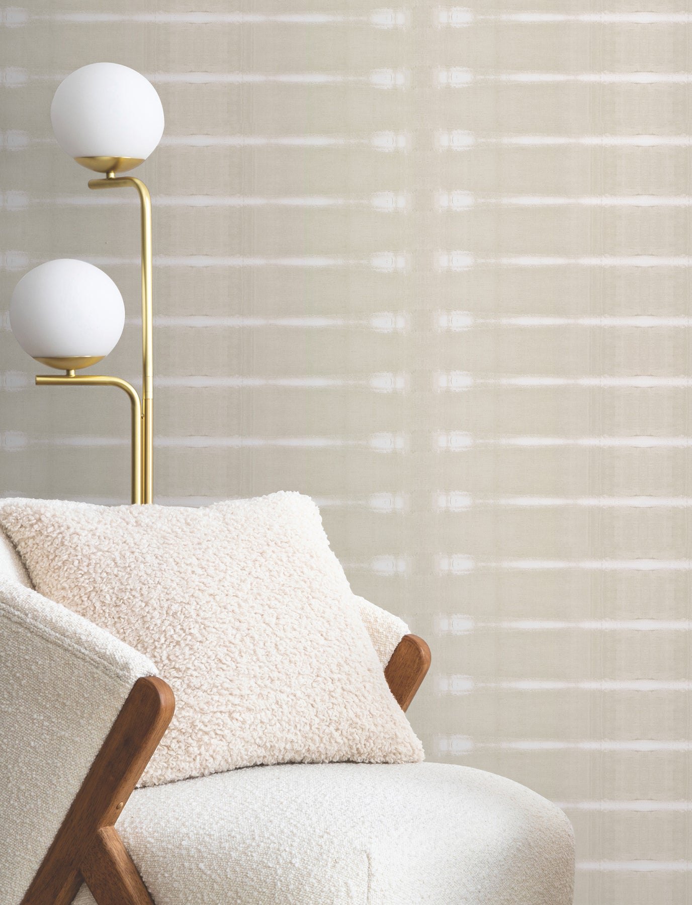 York Wallcoverings Urban Digest Resound Haze Wallpaper Modern Stripes Beiges   - UD2516N